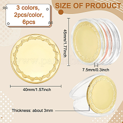 6Pcs 3 Colors Blank Alloy Commemorative Coins&nbsp;AJEW-BC0006-57