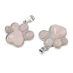Natural Rose Quartz Pendants&nbsp;G-B194-02P-08