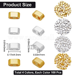 400Pcs 4 Style Electroplated Non-magnetic Synthetic Hematite Multi-Strand Links&nbsp;G-CN0001-01