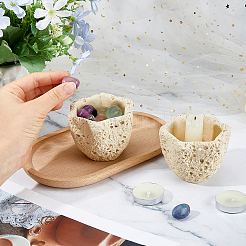 Meteorite Cement Candle Holders&nbsp;AJEW-WH0455-265