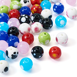 40Pcs 8 Colors Handmade Lampwork Beads&nbsp;LAMP-TA0001-54A
