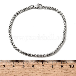 Tarnish Resistant 304 Stainless Steel Wheat Chain Bracelets&nbsp;LS-BJEW-M187-12-G