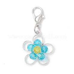 Alloy & Glass Pendant Decorations&nbsp;HJEW-JM04592