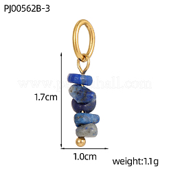 Natural & Synthetic Mixed Gemstone Chip Pendants&nbsp;G-OY009-80G