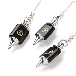 Mixed Gemstone Dowsing Pendulum Big Pendants&nbsp;G-A207-02P