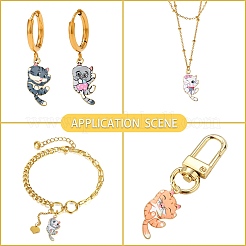 30Pcs 6 Colors Alloy Enamal Pendants&nbsp;FIND-CJ0001-83
