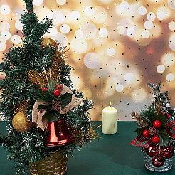 2Pcs 2 Styles Christmas Bell Pendant Decorations&nbsp;HJEW-GF0001-35