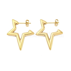 304 Stainless Steel Star Stud Earrings&nbsp;EJEW-B108-17G