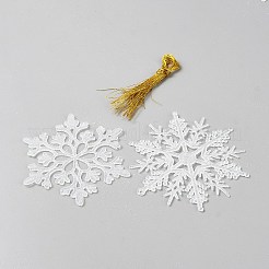 36Pcs Snowflake Plastic Pendant Decorations&nbsp;DIY-WH20082-15A
