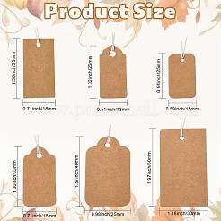 300Pcs 6 Styles Multi Size Elastic Rope Packaging Hanging Tags&nbsp;ST-CJ0045-001