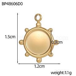 304 Stainless Steel Pendants Cabochon Setting&nbsp;STAS-OY009-60G