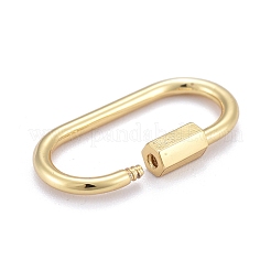 Brass Screw Carabiner Lock Charms&nbsp;ZIRC-E164-12G