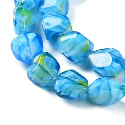 Handmade Gold Sand Lampwork Beads Strands&nbsp;LAMP-U001-01A