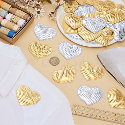 40Pcs 2 Colors Computerized Embroidery Cloth Iron on/Sew on Patches&nbsp;HEAR-FG0001-01