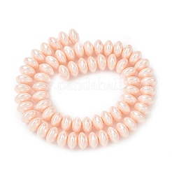 Electroplate Opaque Glass Imitation Pearl Beads Strands&nbsp;EGLA-H113-04C