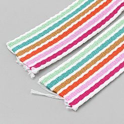 Stripe Pattern Polycotton Ribbon&nbsp;OCOR-WH0078-429