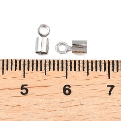304 Stainless Steel Fold Over Crimp Cord Ends&nbsp;STAS-P434-05D-P