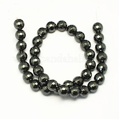 Non-magnetic Synthetic Hematite Beads Strands&nbsp;G-S084-12mm