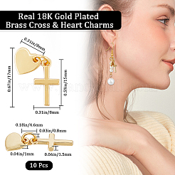 10Pcs Rack Plating Brass Pendants&nbsp;KK-CN0002-80