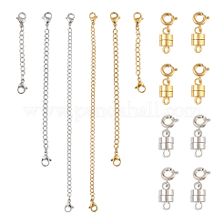6Pcs Brass Magnetic Clasps with Springs Clasps&nbsp;FIND-YW0007-71G