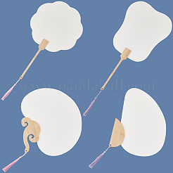 4Pcs 4 Styles Paper Fans&nbsp;AJEW-GF0011-45A
