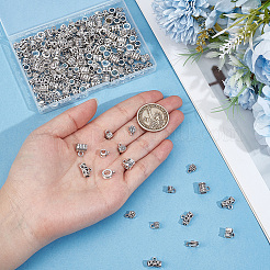 200Pcs 10 Styles Tibetan Style Alloy Tube Bails&nbsp;TIBE-PA0001-20