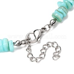 Dyed Natural Freshwater Shell Nuggets Beaded Necklaces&nbsp;NJEW-JN05488-02