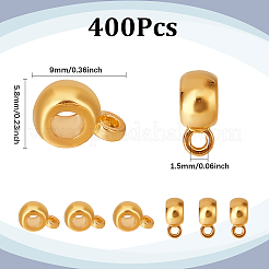 400Pcs Alloy Rondelle Tube Bails&nbsp;TIBE-SC0009-42G