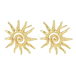 Sun Brass Stud Earrings for Women&nbsp;EJEW-A167-08G