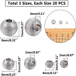 304 Stainless Steel Textured Spacer Beads&nbsp;STAS-UN0005-53