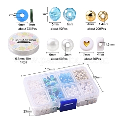 DIY Letter & Imitation Pearl & Heishi Beads Bracelet Making Kit&nbsp;DIY-YW0005-23C