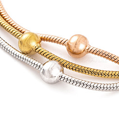 Stainless Steel Multi-strand Ball Bracelets&nbsp;BJEW-L687-01M