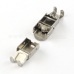 Tarnish Resistant Smooth Surface 201 Stainless Steel Watch Band Clasps&nbsp;STAS-R063-87