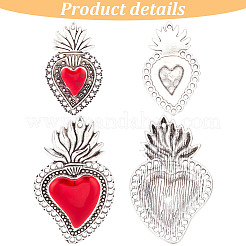 20Pcs 4 Styles Alloy Enamel Pendants&nbsp;ENAM-GO0001-02