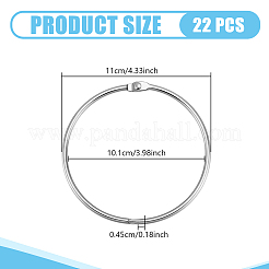 22Pcs Iron Loose Leaf Book Binder Hinged Rings&nbsp;FIND-UN0010-17
