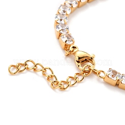 304 Stainless Steel Rhinestone Strass Chain Bracelets&nbsp;X-STAS-B021-14