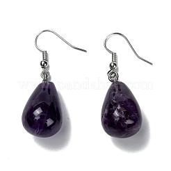 Natural Amethyst Dangle Earrings&nbsp;EJEW-P143-C19