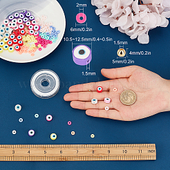 DIY Heishi Bracelet with Evil Eye Making Kit&nbsp;DIY-SC0018-96