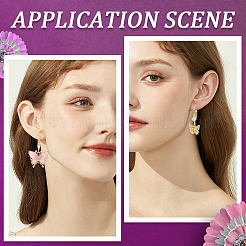 30Pcs 3 Styles Brass Micro Pave Clear Cubic Zirconia Leverback Earring Findings&nbsp;KK-BBC0027-45