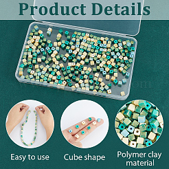 Handmade Polymer Clay Beads Strands&nbsp;CLAY-SC0002-88