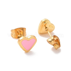 304 Stainless Steel Enamel Stud Earrings&nbsp;EJEW-B009-06G-02