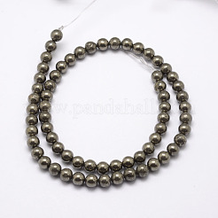 Natural Pyrite Beads Strands&nbsp;G-D391-01