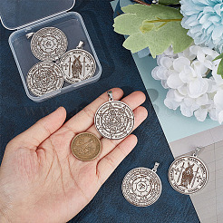6Pcs 3 Style 304 Stainless Steel Pendants&nbsp;STAS-UN0044-46