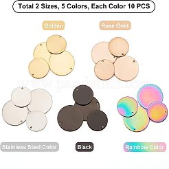 20Pcs 10 Style Ion Plating(IP) 304 Stainless Steel Charms&nbsp;STAS-UN0032-07