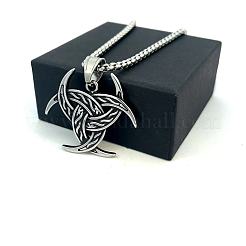 European 304 Stainless Steel Viking Trinity Knot Pendant Necklaces&nbsp;ND3231
