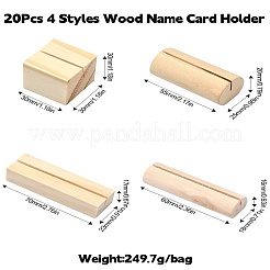 20Pcs 4 Styles Wood Name Card Holder&nbsp;AJEW-CJ0001-43