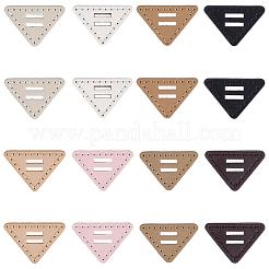 16Pcs 8 Colors 2-Hole PU Leather Buttons&nbsp;BUTT-CL0001-03