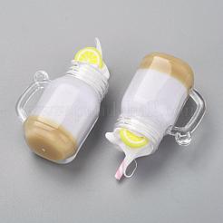 Fruit Theme Resin Bubble Tea Pendants&nbsp;RESI-WH0011-07E