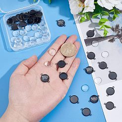 DIY Blank Dome Flat Round Link Connector Making Kit&nbsp;DIY-UN0003-77B-B
