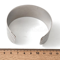 316L Surgical Stainless Steel Cuff Bangles&nbsp;BJEW-D454-01A-P